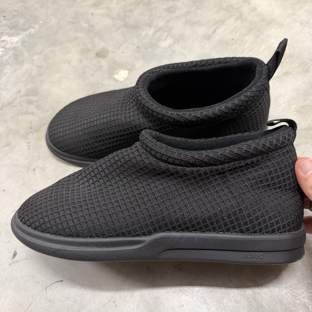 Lusso Cloud Guru Balsamic Black Waffle Knit Chukka Shoes Memory Foam Mens Sz 11